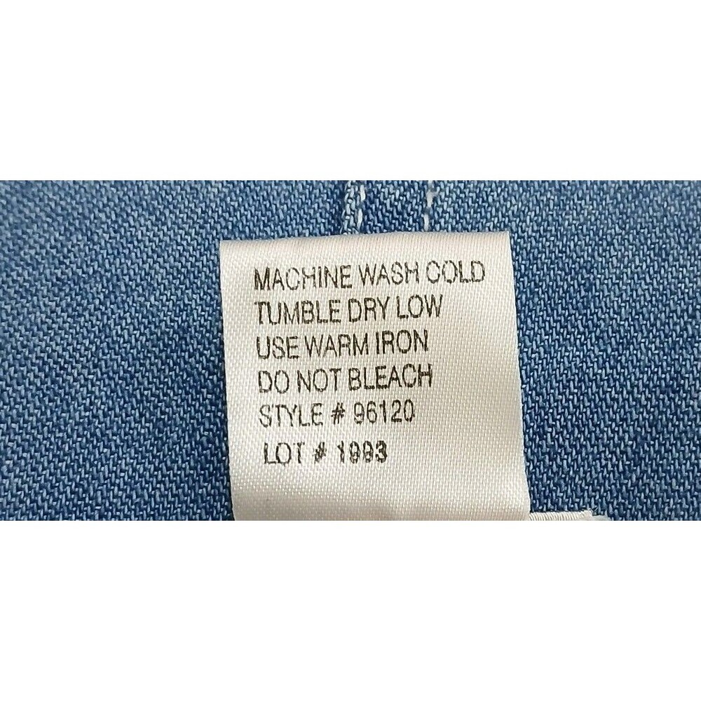 VTG DJ Int’l Denim Midi Dress Size 5/6 Lace Up Corset Sides Button Front 90s Y2K - Picture 15 of 16